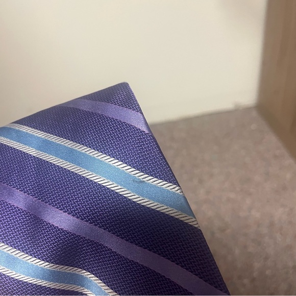 Vintage 346 Brooks Brothers Men’s Necktie Striped 100% Silk Made In USA Purple - Picture 3 of 5